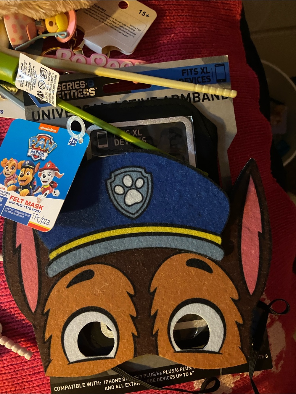 Paw Patrol Chase Felt Mask in Blue, Brown and Pink